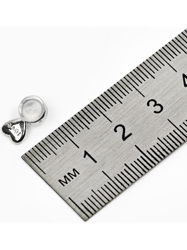 Заглушки силиконовые «Сердце» поддерживающие (3 пары), цвет золото, серебро