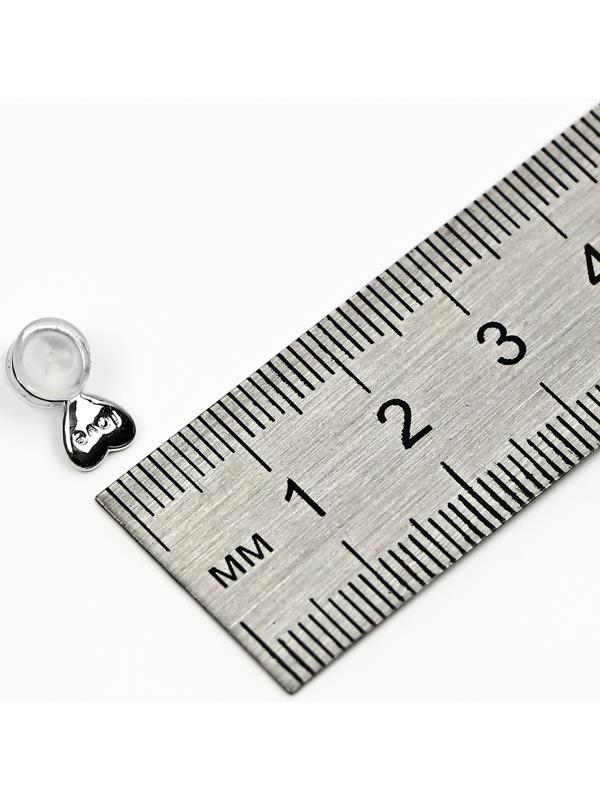 Заглушки силиконовые «Сердце» поддерживающие (3 пары), цвет золото, серебро