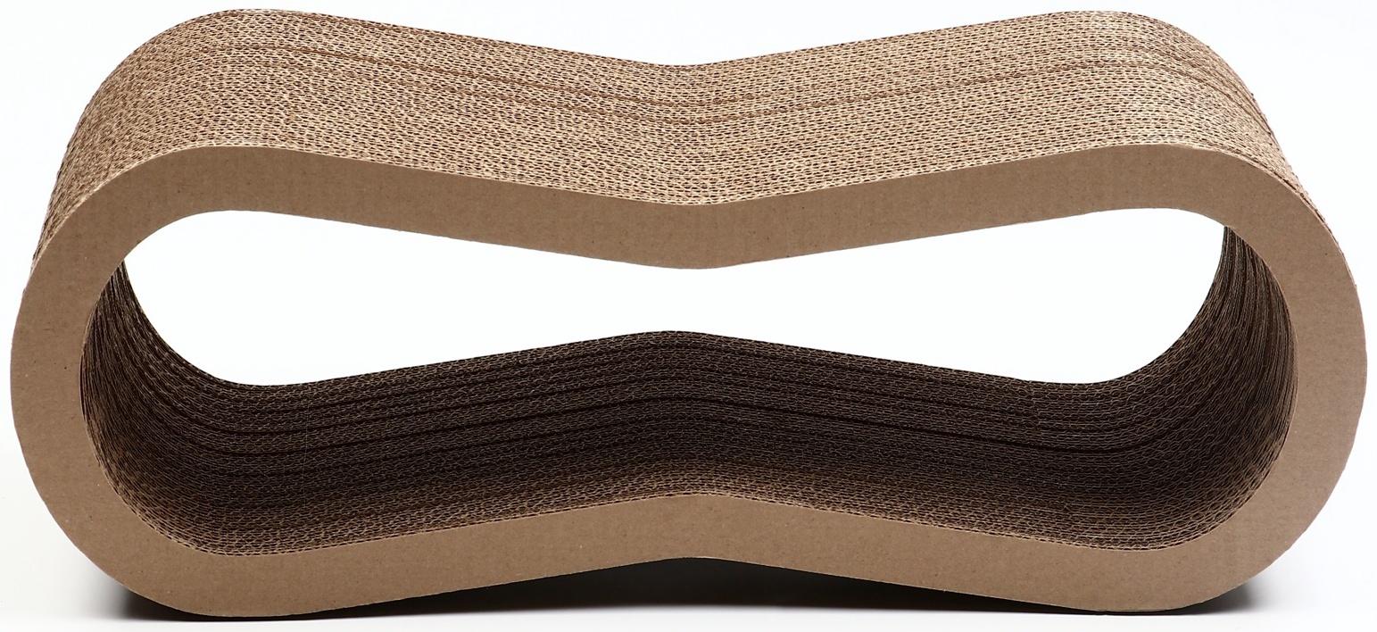 Когтеточка-лежанка картон «Зверьё Моё» ВОСЬМЕРКА 59×21×22 см