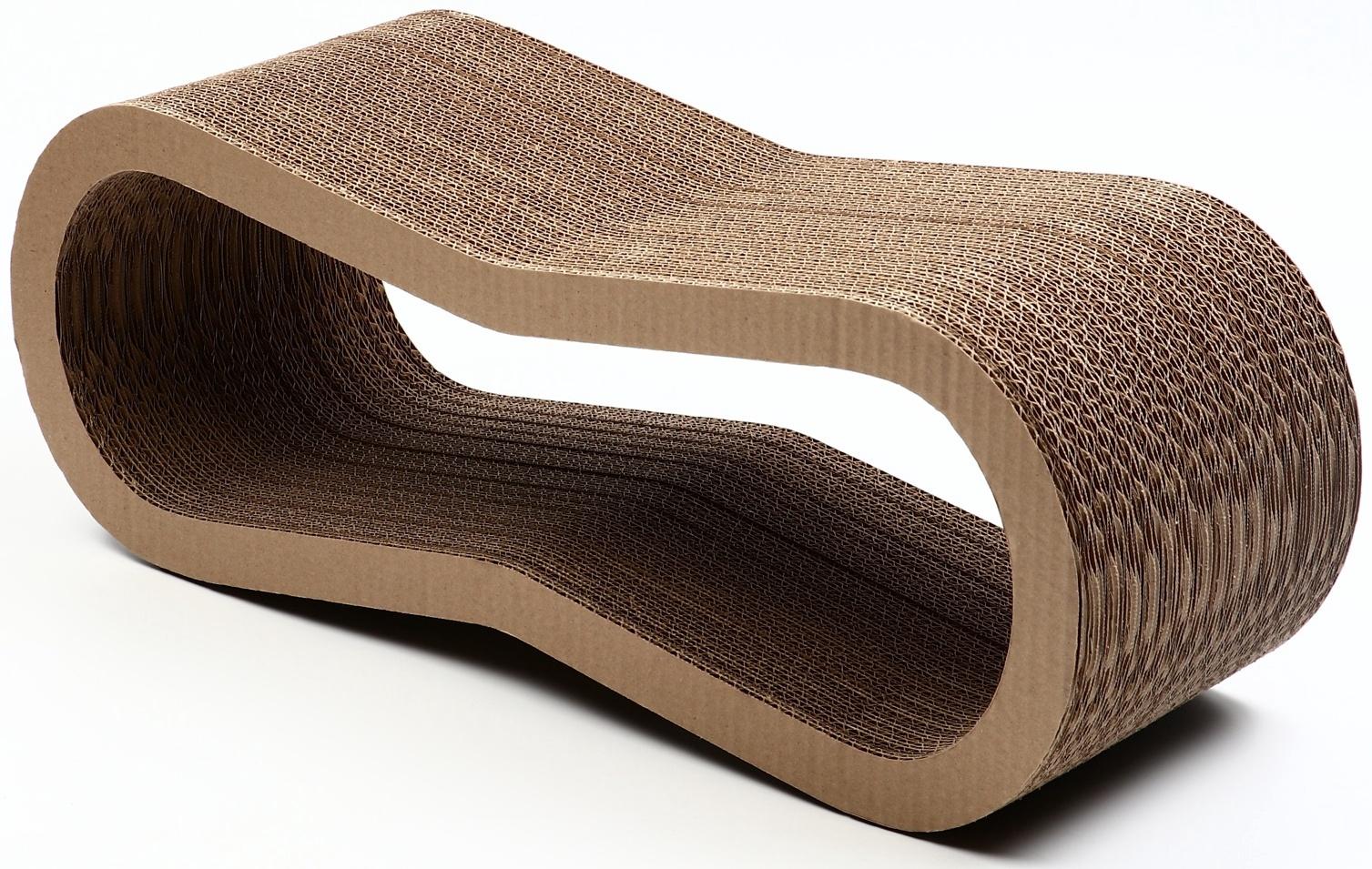 Когтеточка-лежанка картон «Зверьё Моё» ВОСЬМЕРКА 59×21×22 см