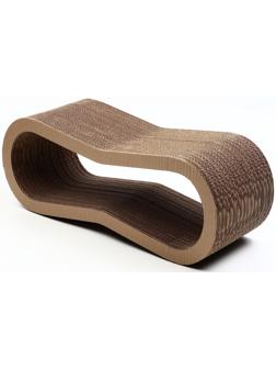 Когтеточка-лежанка картон «Зверьё Моё» ВОСЬМЕРКА 59×21×22 см