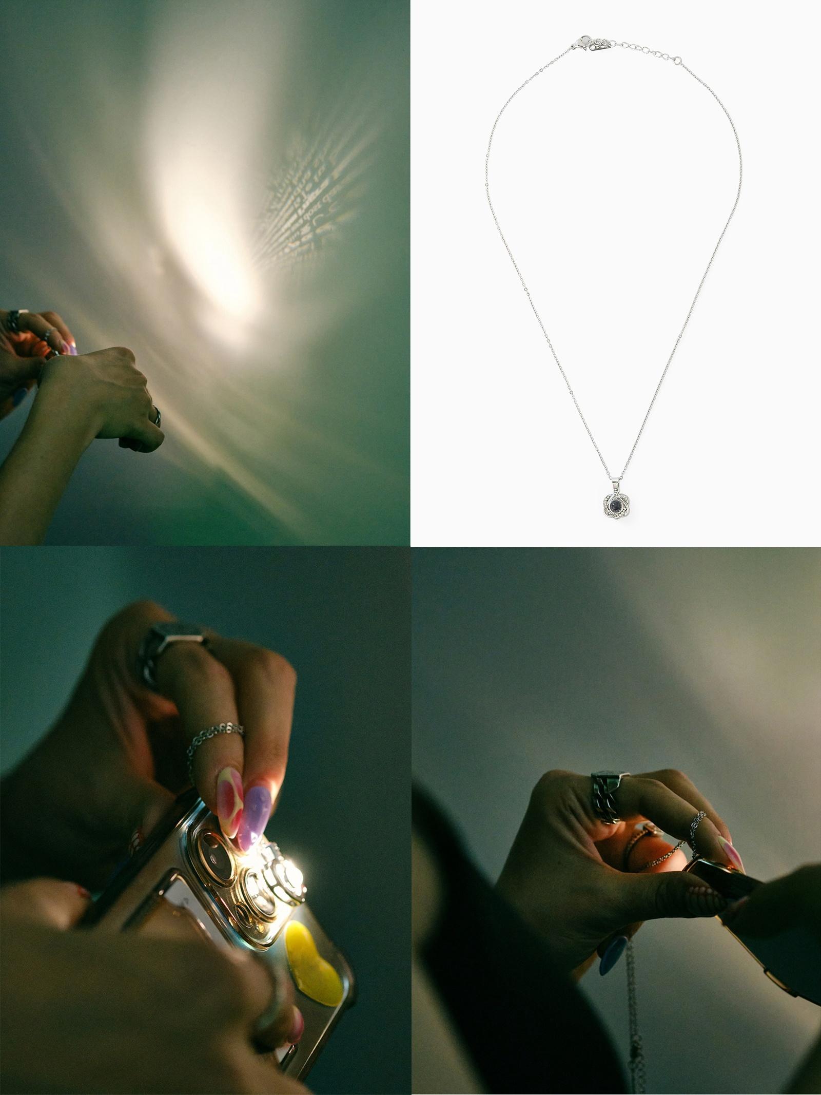 Набор с кулоном «Я тебя люблю», в коробке с розами, цвет серебро, розовая коробка