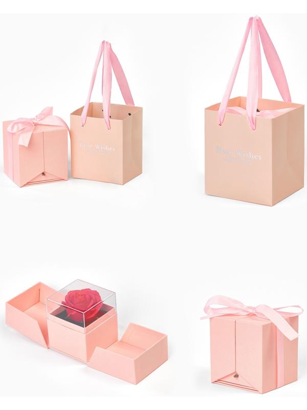 Набор с кулоном «Я тебя люблю», в коробке с розами, цвет серебро, розовая коробка