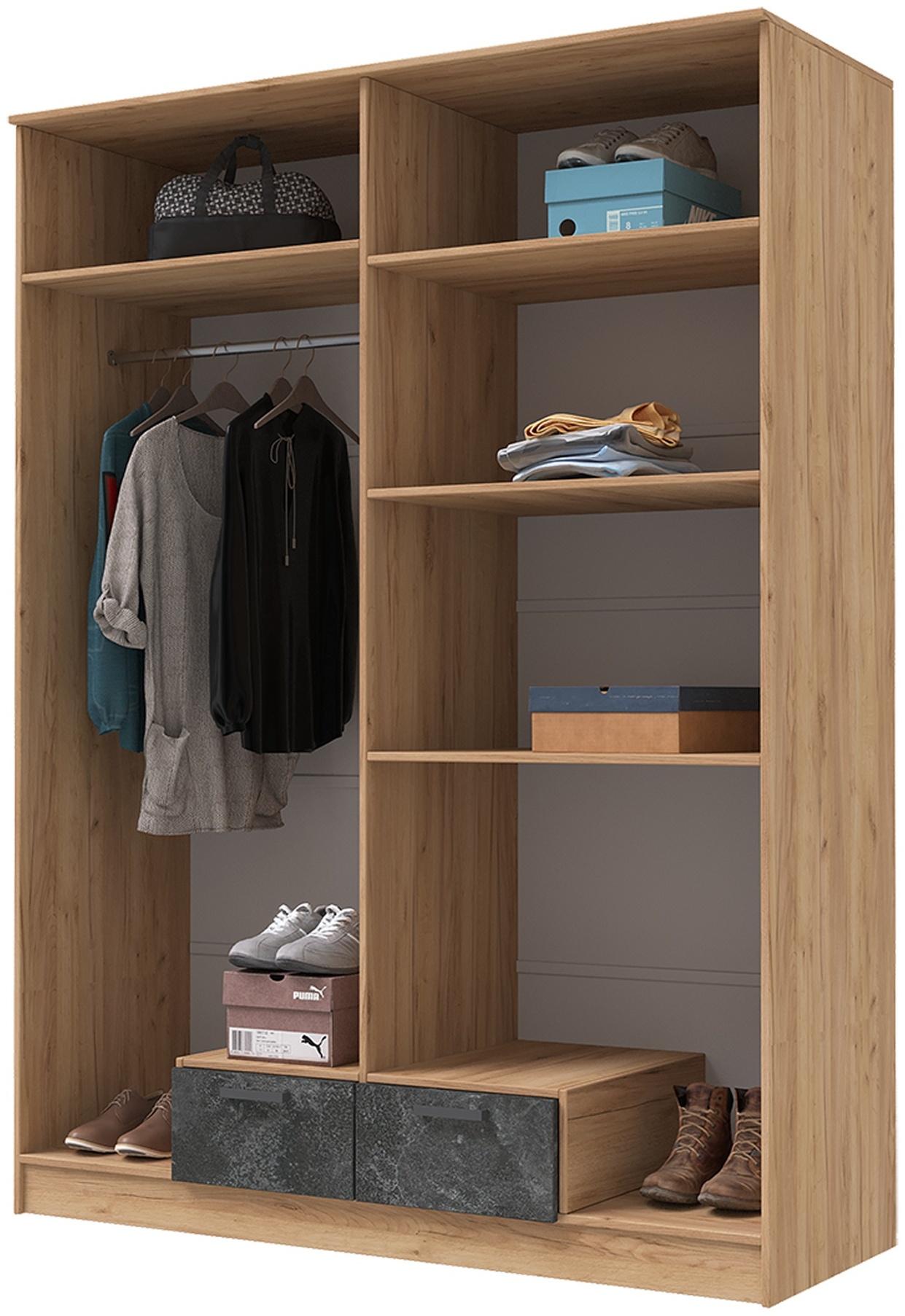 Спальный гарнитур «Адель», комплект 6 предметов, цвет дуб вотан/белый гладкий