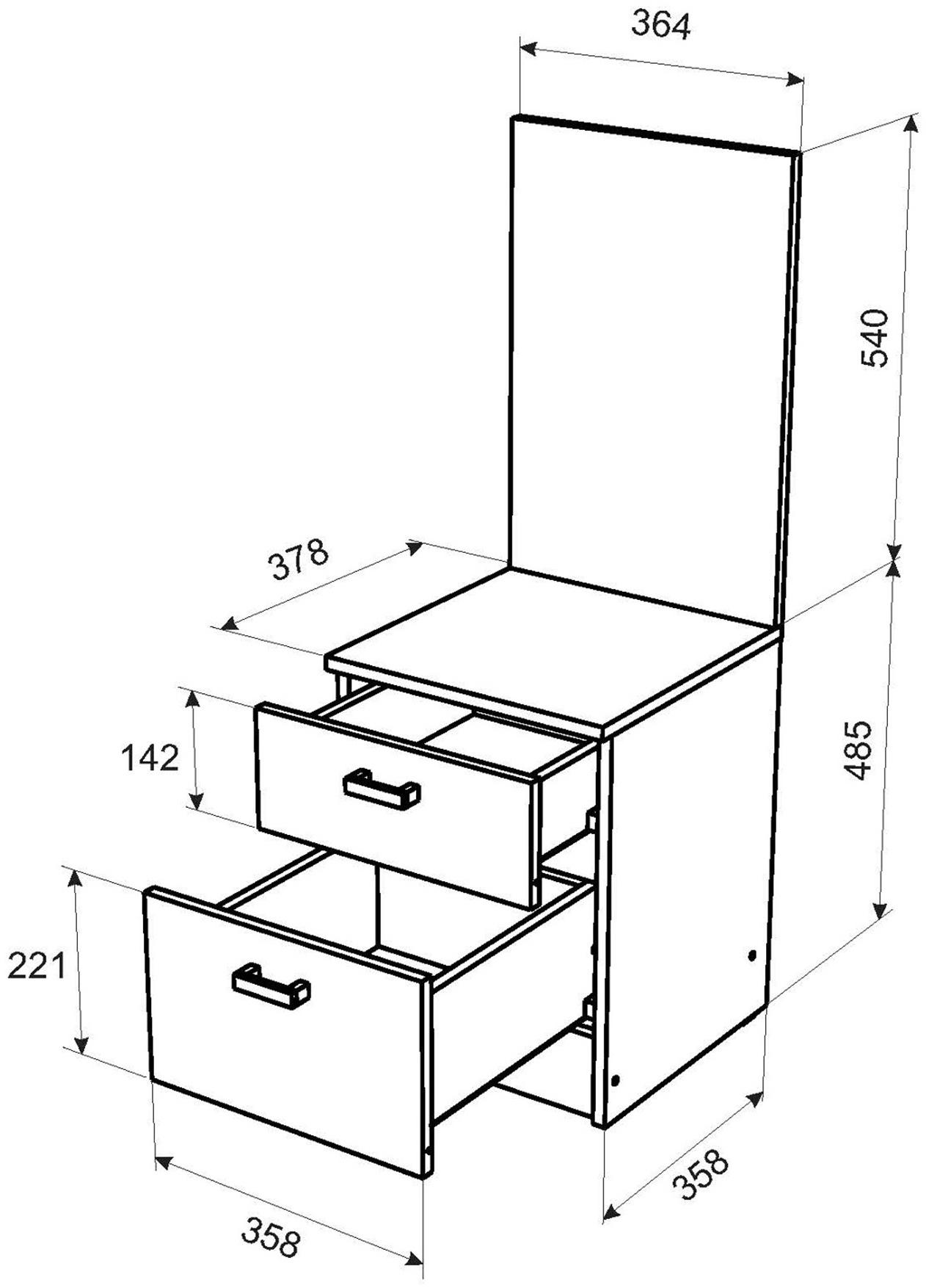 Спальный гарнитур «Адель», комплект 6 предметов, цвет дуб вотан/белый гладкий