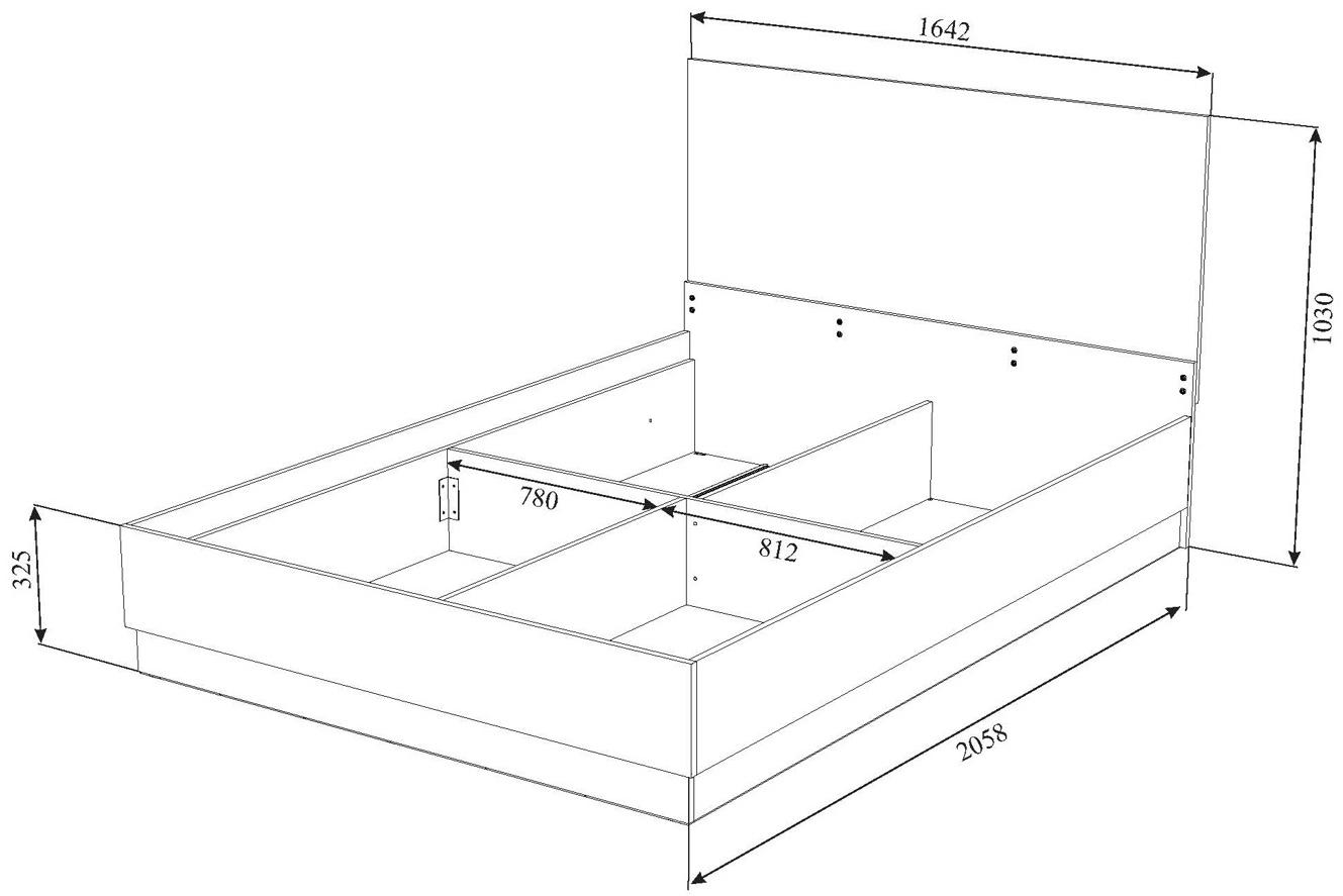Спальный гарнитур «Адель», комплект 6 предметов, цвет дуб вотан/белый гладкий