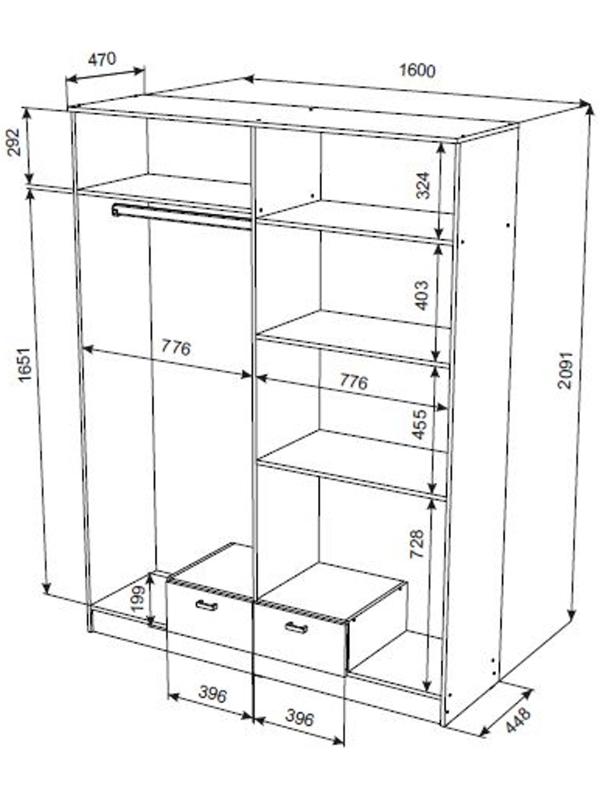 Спальный гарнитур «Адель», комплект 6 предметов, цвет дуб вотан/белый гладкий