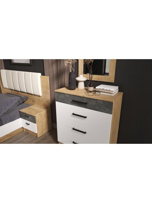 Спальный гарнитур «Адель», комплект 6 предметов, цвет дуб вотан/белый гладкий