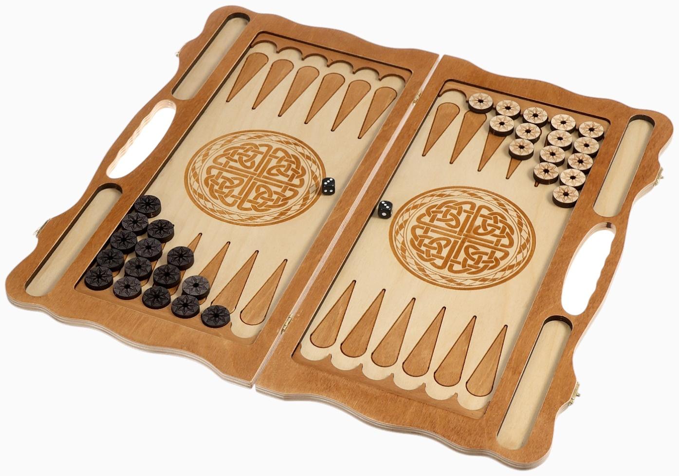 Нарды деревянные «Медведь», резные, 45×48 см