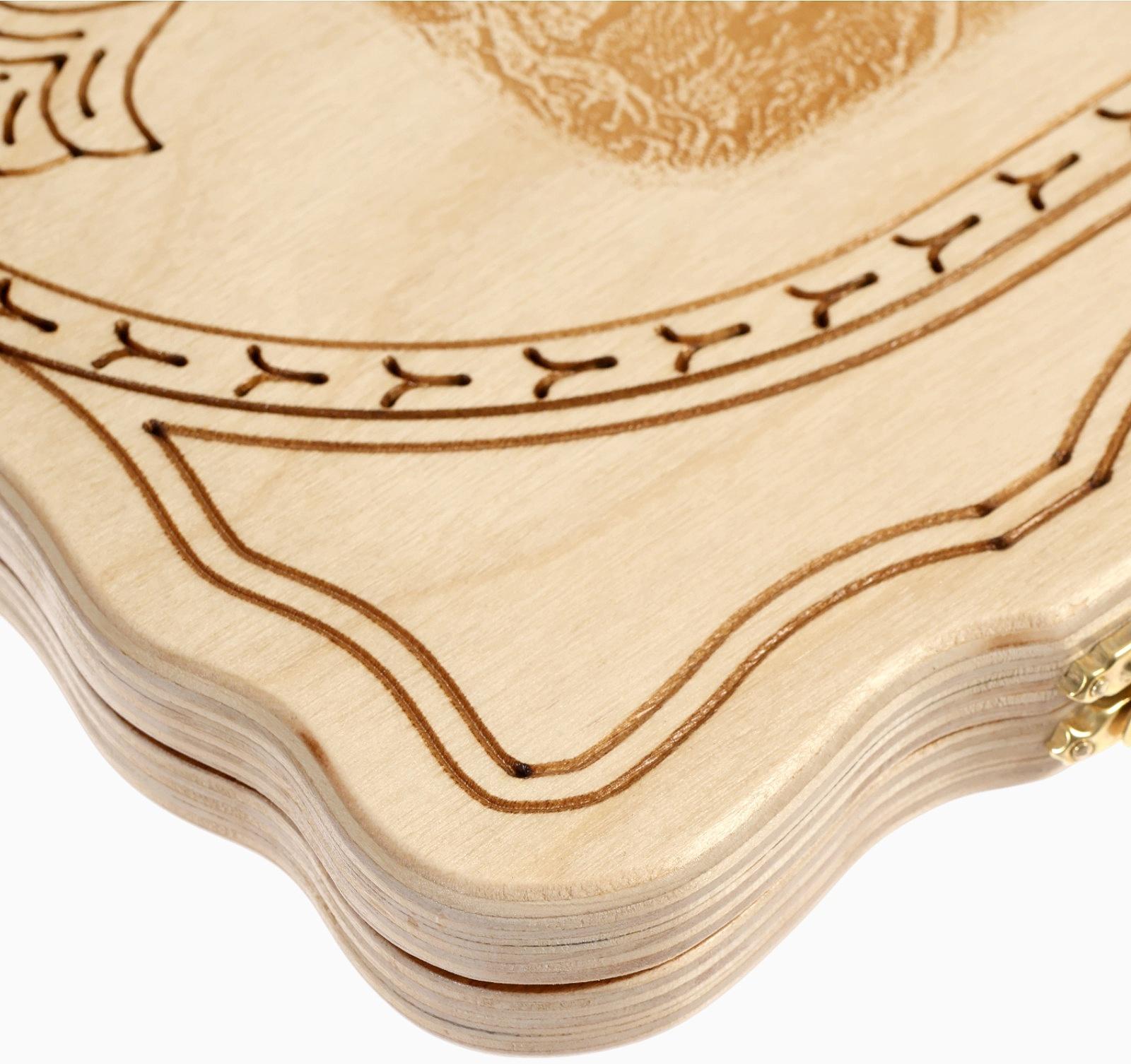 Нарды деревянные «Медведь», резные, 45×48 см