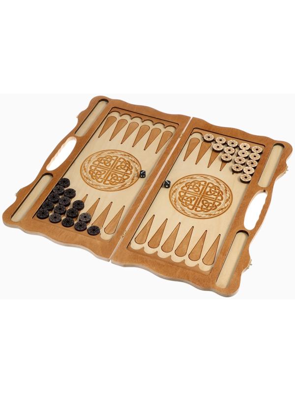 Нарды деревянные «Медведь», резные, 45×48 см