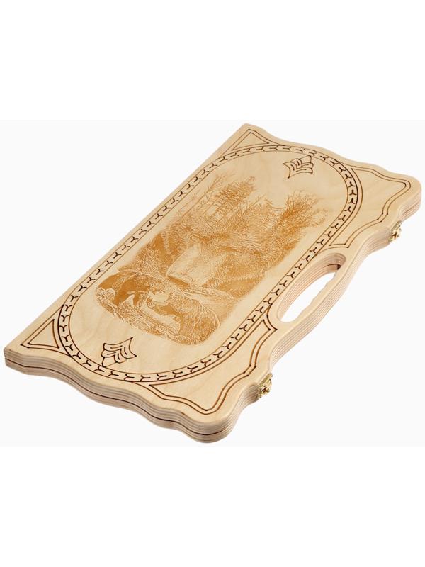 Нарды деревянные «Медведь», резные, 45×48 см