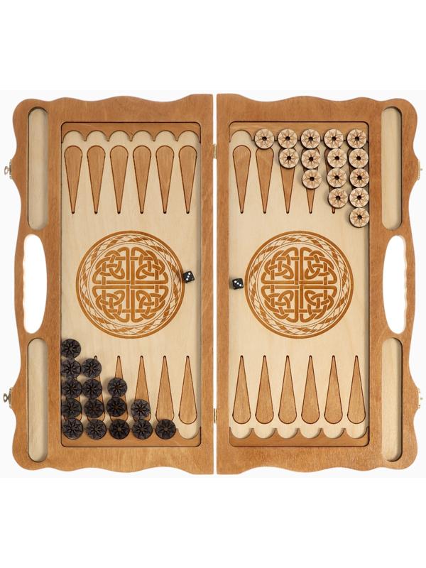 Нарды деревянные «Медведь», резные, 45×48 см