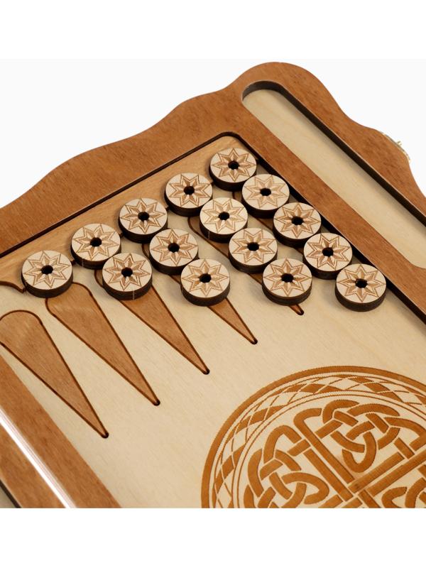 Нарды деревянные «Медведь», резные, 45×48 см