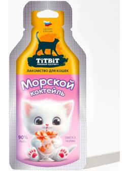 Морской коктейль лакомство для кошек TitBit 15 г