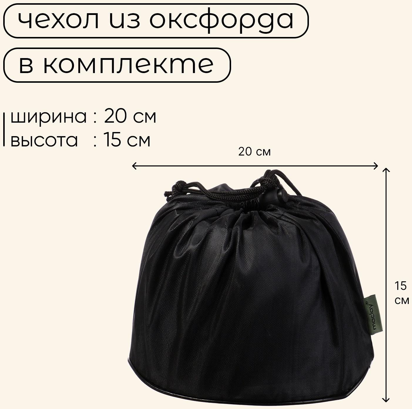 УЦЕНКА Плита газовая портативная maclay, для кемпинга, с ветрозащитой, 17×13 см, большая, круглая