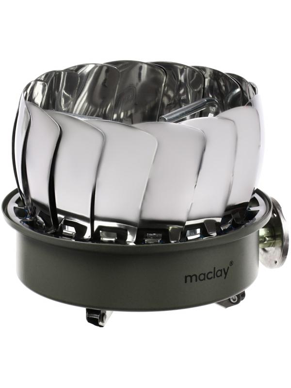 УЦЕНКА Плита газовая портативная maclay, для кемпинга, с ветрозащитой, 17×13 см, большая, круглая