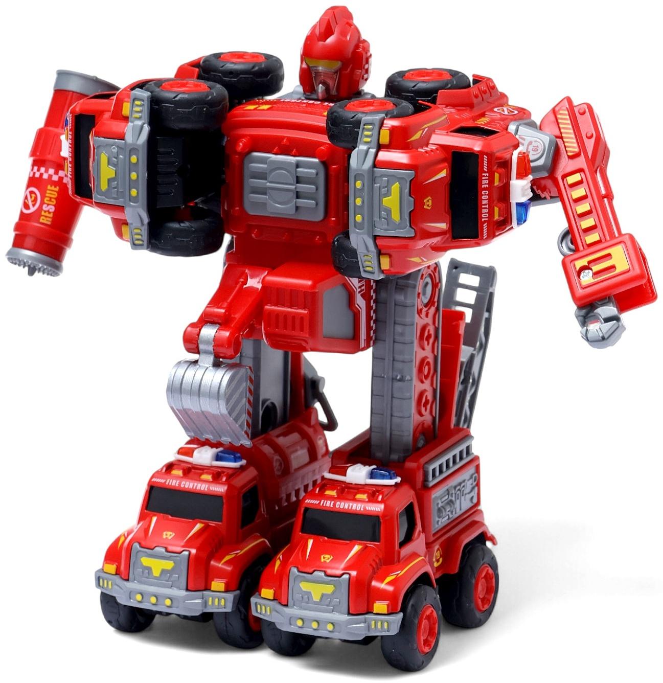 Робот-трансформер «Огнеборец» 5в1, собирается из 5 машинок, подвижные детали