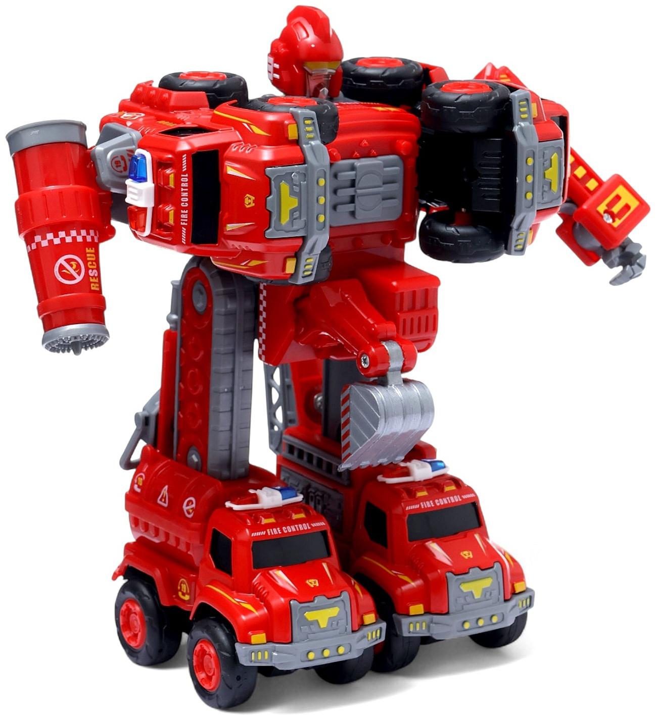 Робот-трансформер «Огнеборец» 5в1, собирается из 5 машинок, подвижные детали