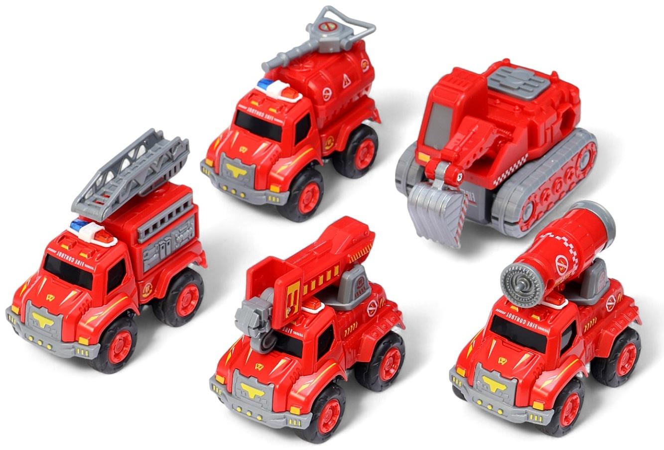 Робот-трансформер «Огнеборец» 5в1, собирается из 5 машинок, подвижные детали