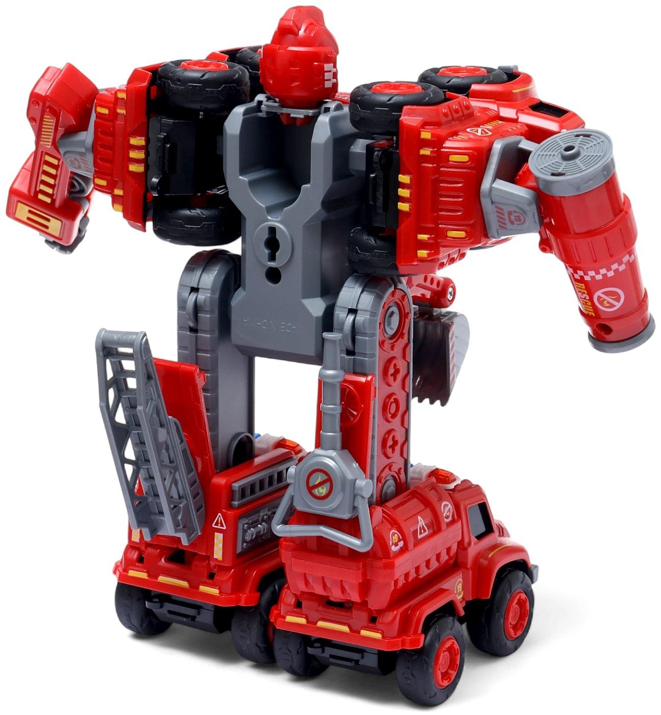 Робот-трансформер «Огнеборец» 5в1, собирается из 5 машинок, подвижные детали