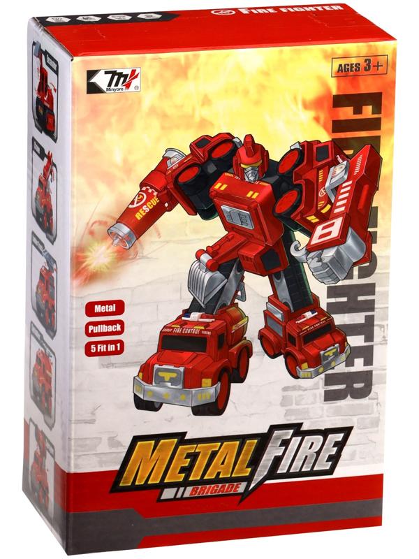 Робот-трансформер «Огнеборец» 5в1, собирается из 5 машинок, подвижные детали