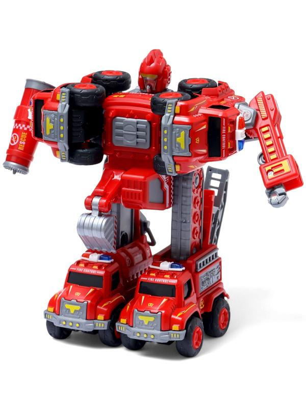Робот-трансформер «Огнеборец» 5в1, собирается из 5 машинок, подвижные детали