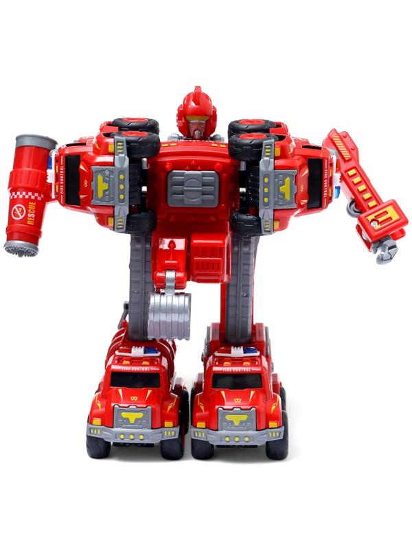 Робот-трансформер «Огнеборец» 5в1, собирается из 5 машинок, подвижные детали