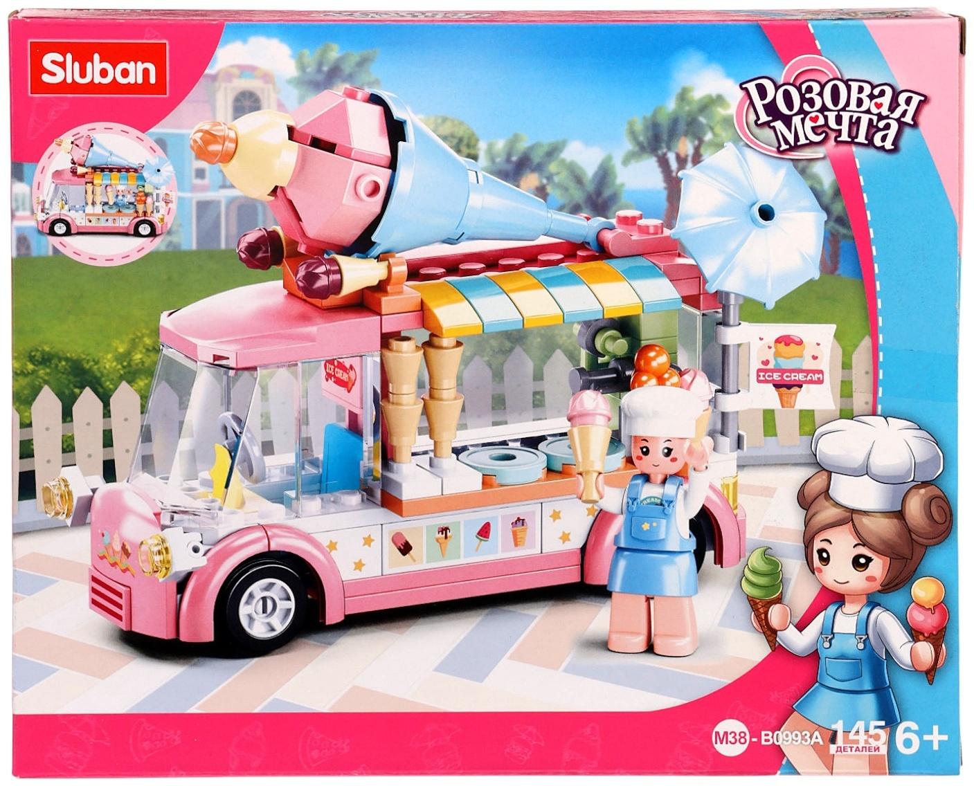 Конструктор Розовая Мечта «Фургончик с мороженым», 145 деталей