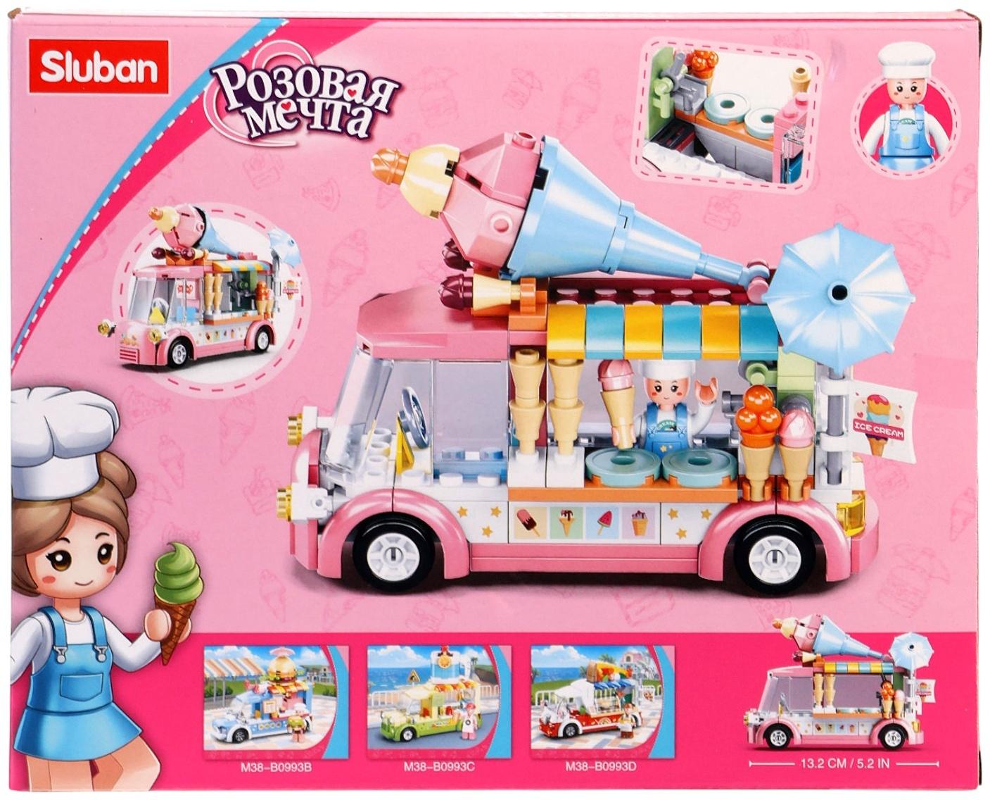 Конструктор Розовая Мечта «Фургончик с мороженым», 145 деталей