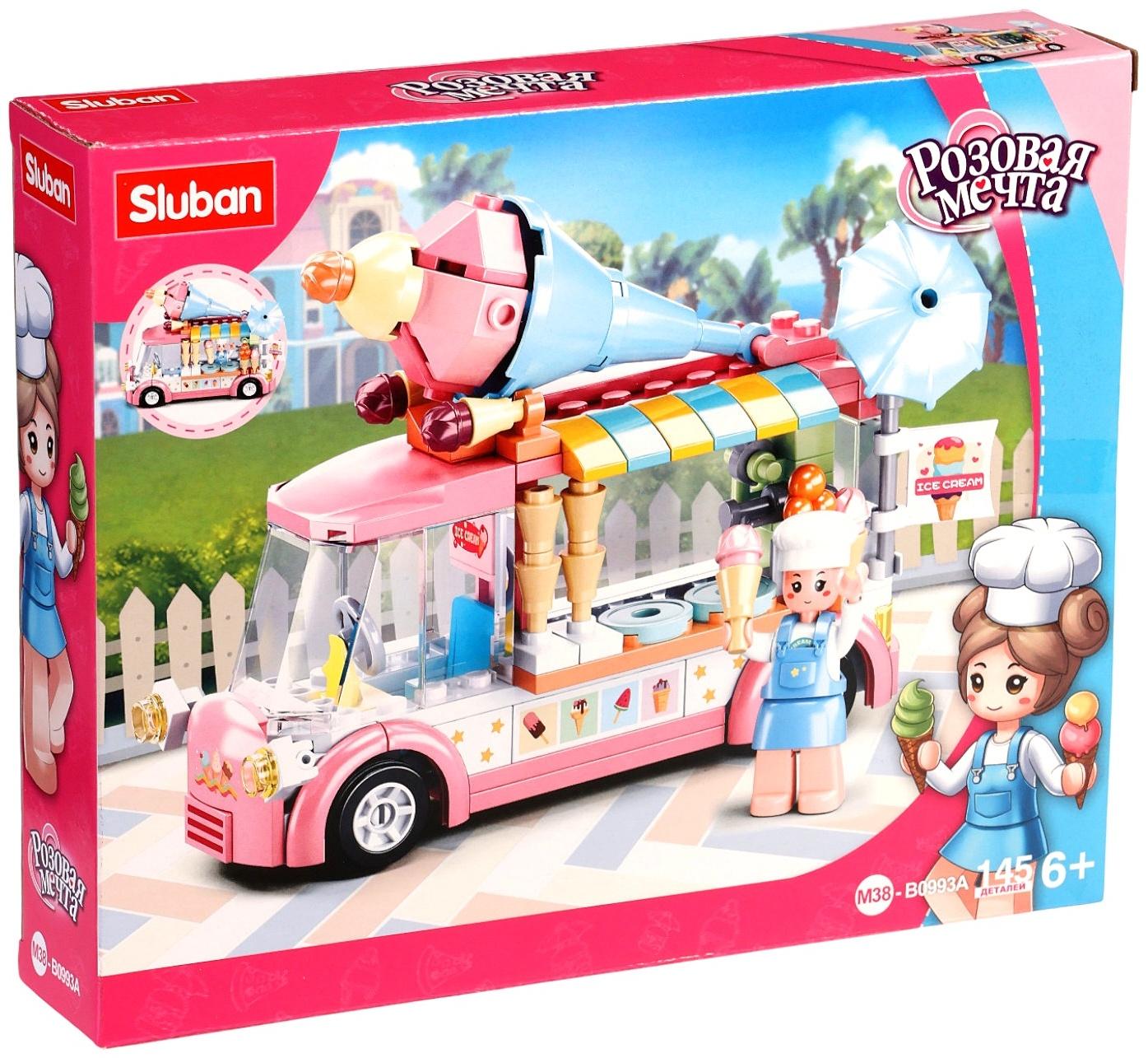 Конструктор Розовая Мечта «Фургончик с мороженым», 145 деталей