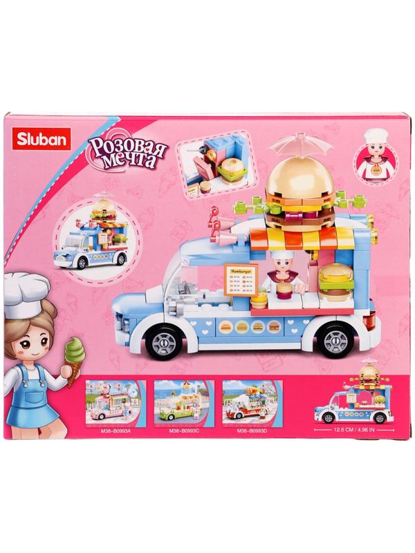 Конструктор Розовая Мечта «Фудтрак с бургерами», 154 детали