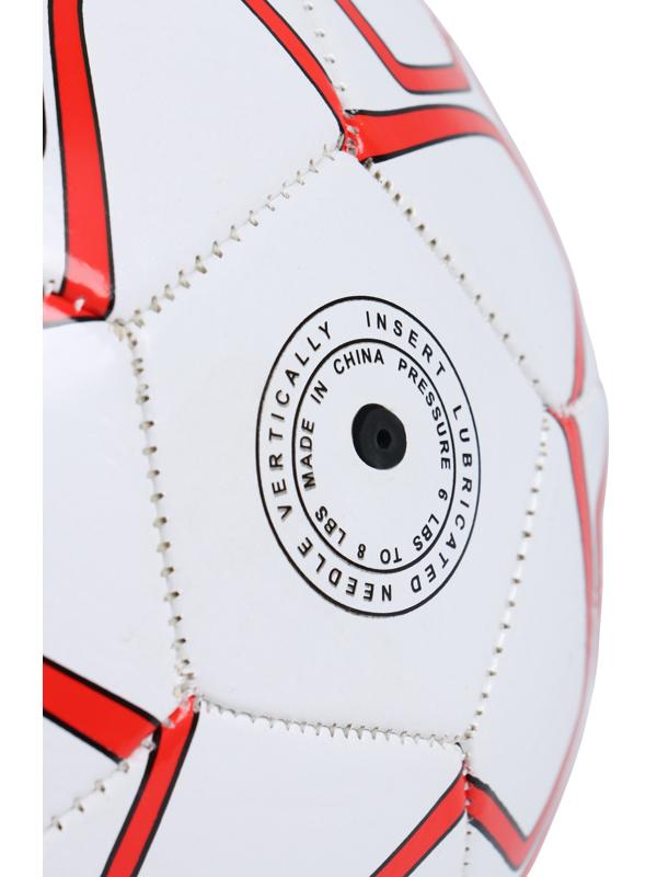 Футбольный мяч ONLYTOP, машинная сшивка, 32 панели, р. 5, PVC, резиновая камера, белый, красный