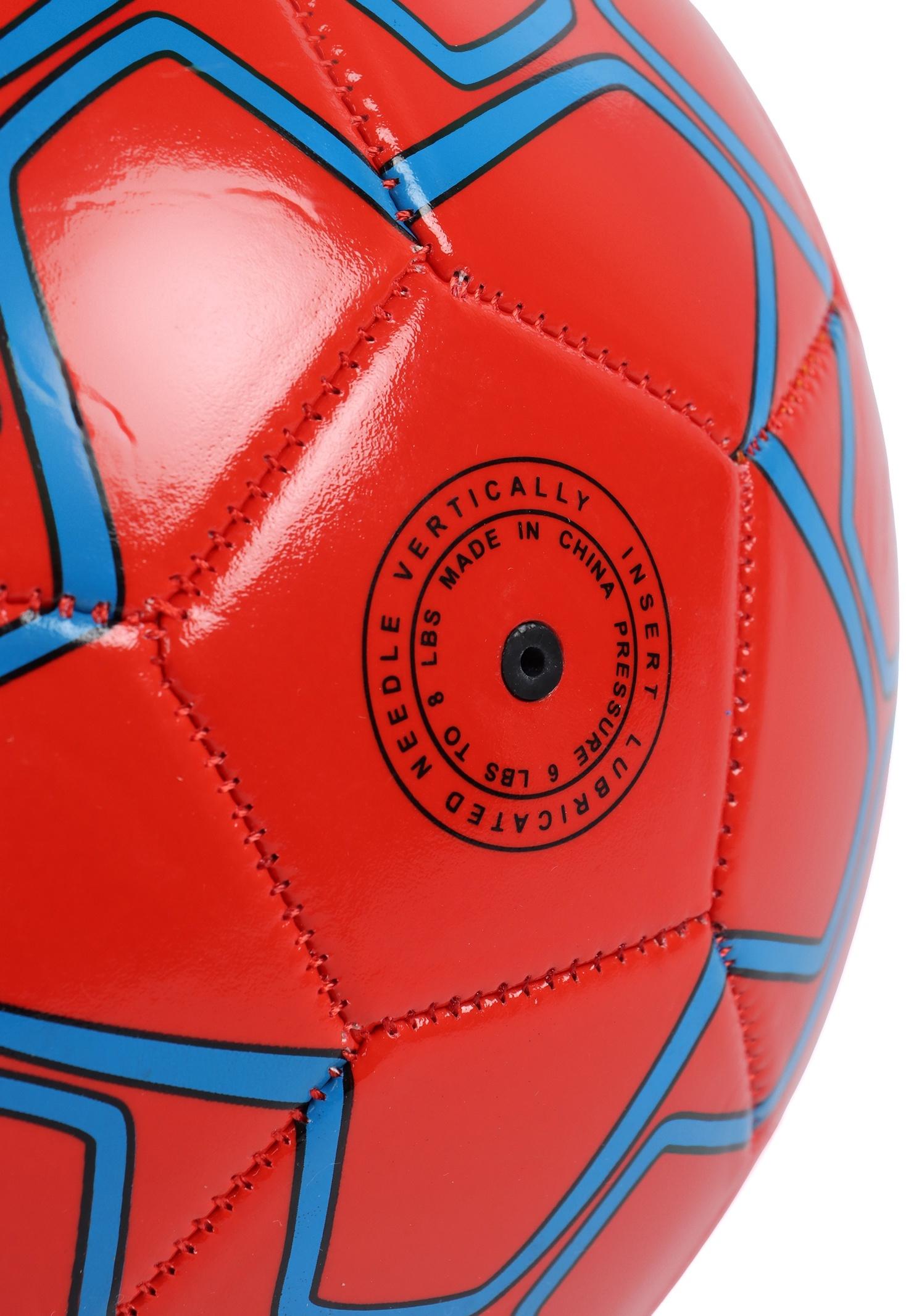 Футбольный мяч ONLYTOP, машинная сшивка, 32 панели, р. 5, PVC, резиновая камера, красный