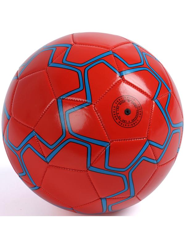 Футбольный мяч ONLYTOP, машинная сшивка, 32 панели, р. 5, PVC, резиновая камера, красный