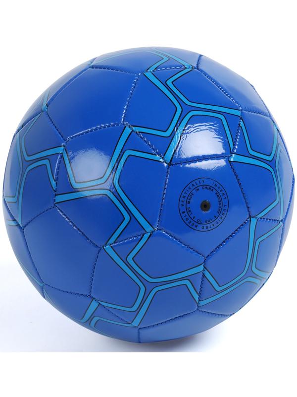 Футбольный мяч ONLYTOP, машинная сшивка, 32 панели, р. 5, PVC, резиновая камера, синий