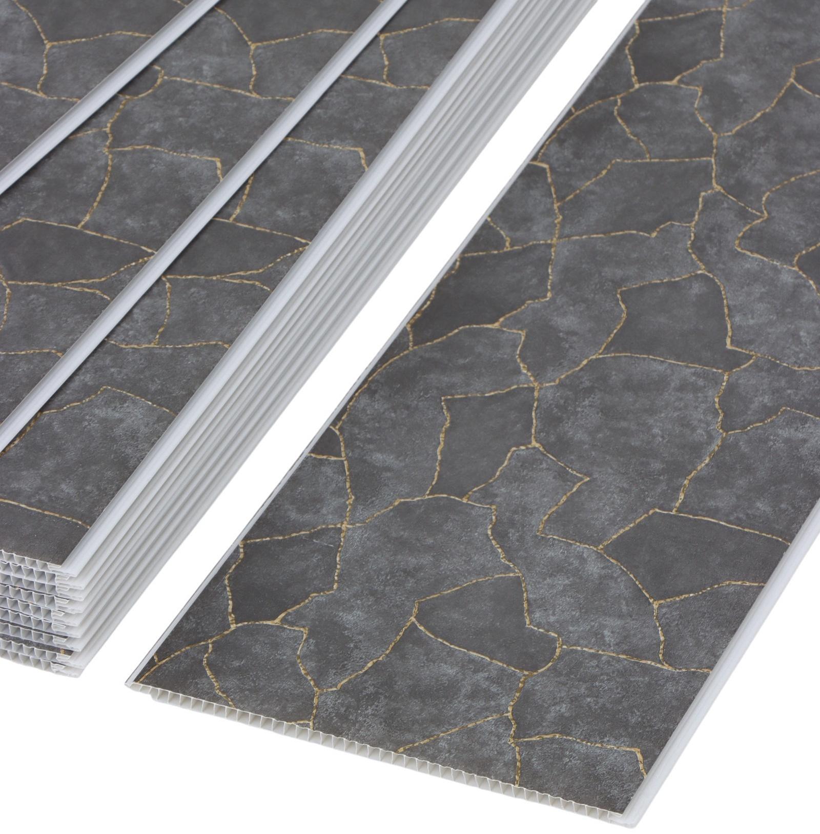 Стеновая панель ПВХ «Аврора золото», 2600×250 мм, цвет серый