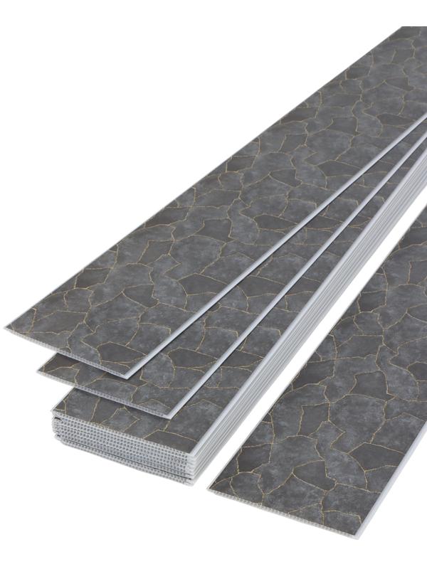 Стеновая панель ПВХ «Аврора золото», 2600×250 мм, цвет серый