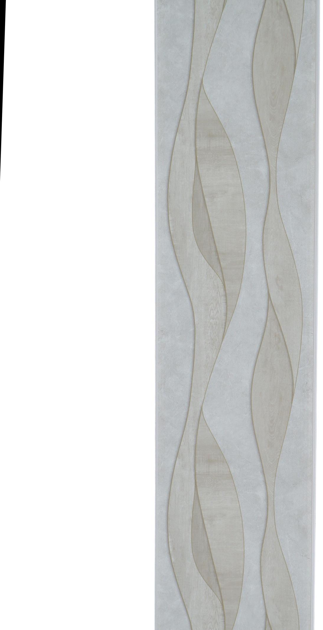 Стеновая панель ПВХ «Волна», 2600×250 мм, цвет бежевый/серый