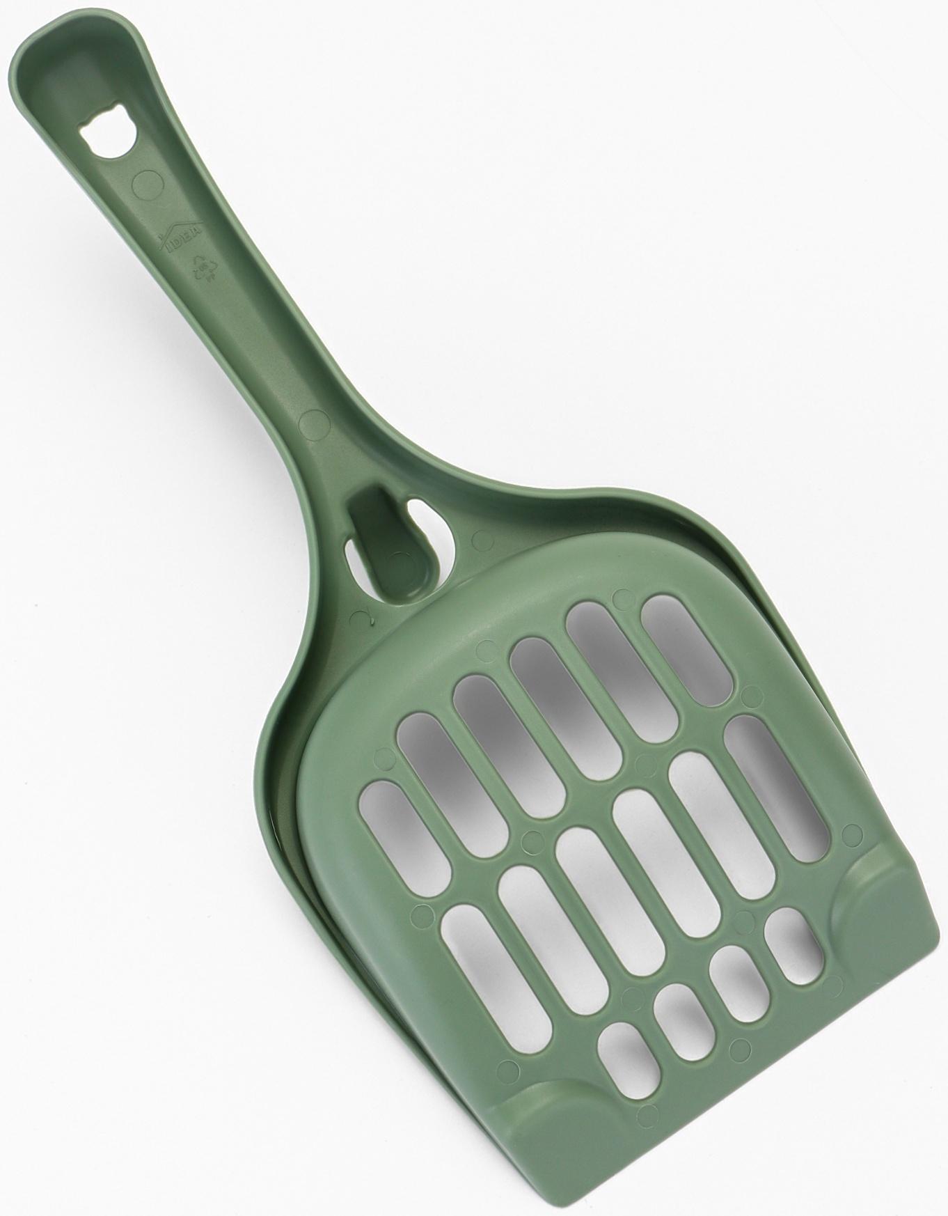 Совок для кошачьего туалета 22.5×10×5 см, Soft-touch, изумруд