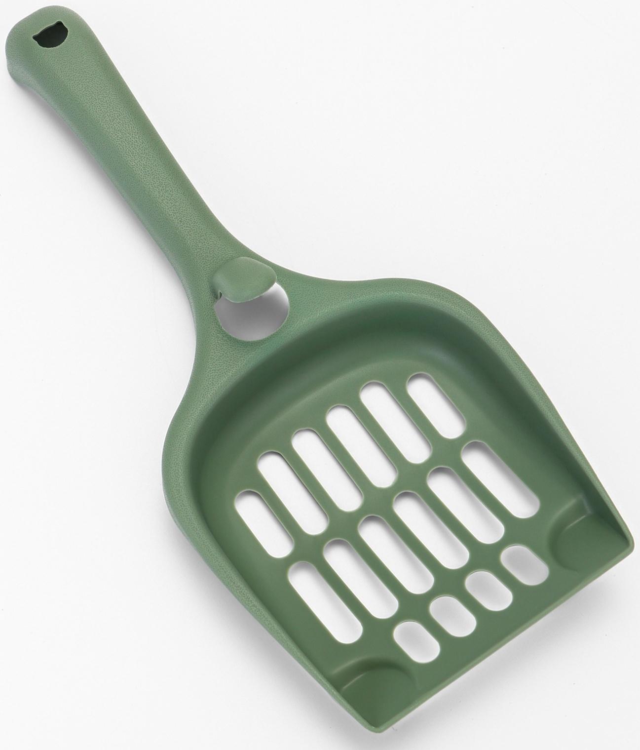 Совок для кошачьего туалета 22.5×10×5 см, Soft-touch, изумруд