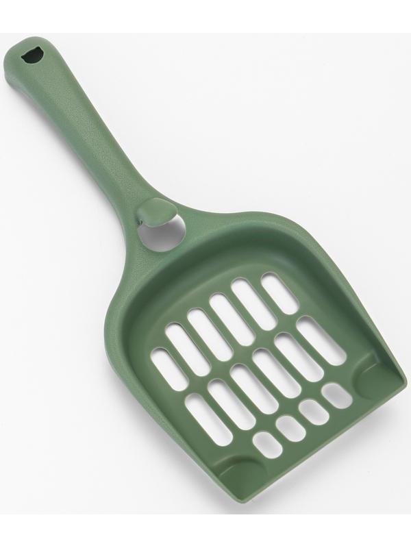 Совок для кошачьего туалета 22.5×10×5 см, Soft-touch, изумруд