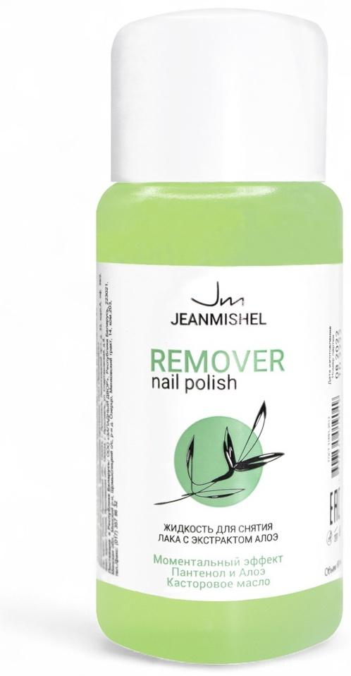 Жидкость для снятия лака JEANMISHEL с ацетоном, экстракт алоэ, 60 мл
