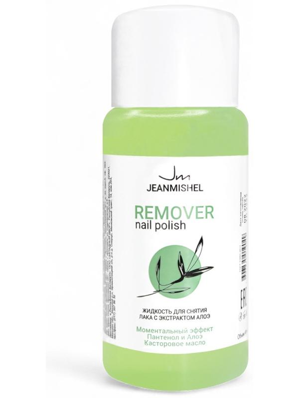 Жидкость для снятия лака JEANMISHEL с ацетоном, экстракт алоэ, 60 мл