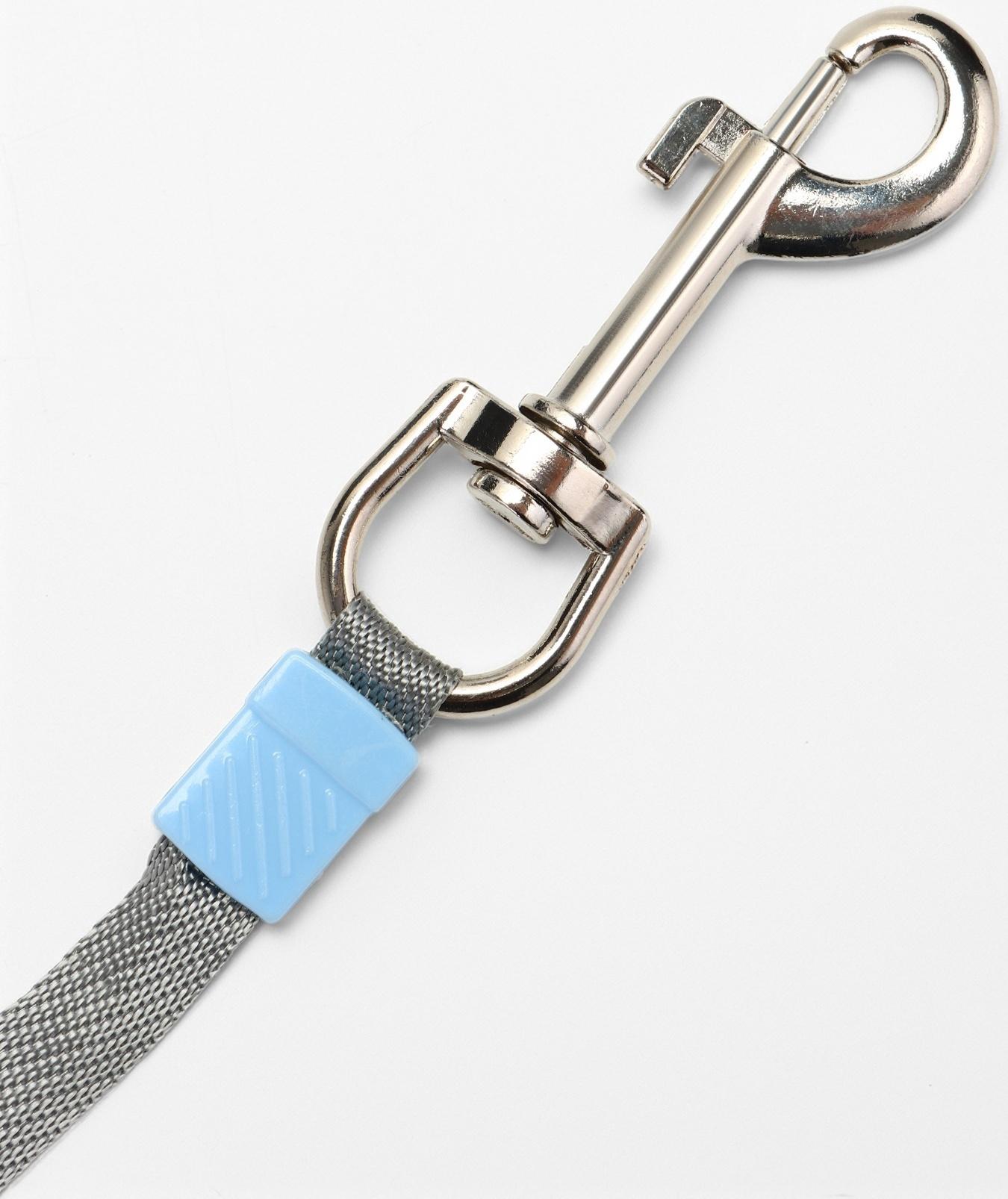 Рулетка - поводок для собак, лента 5 м, голубая