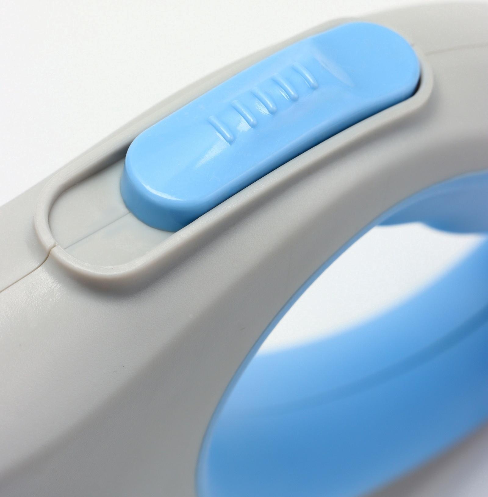 Рулетка - поводок для собак, лента 5 м, голубая