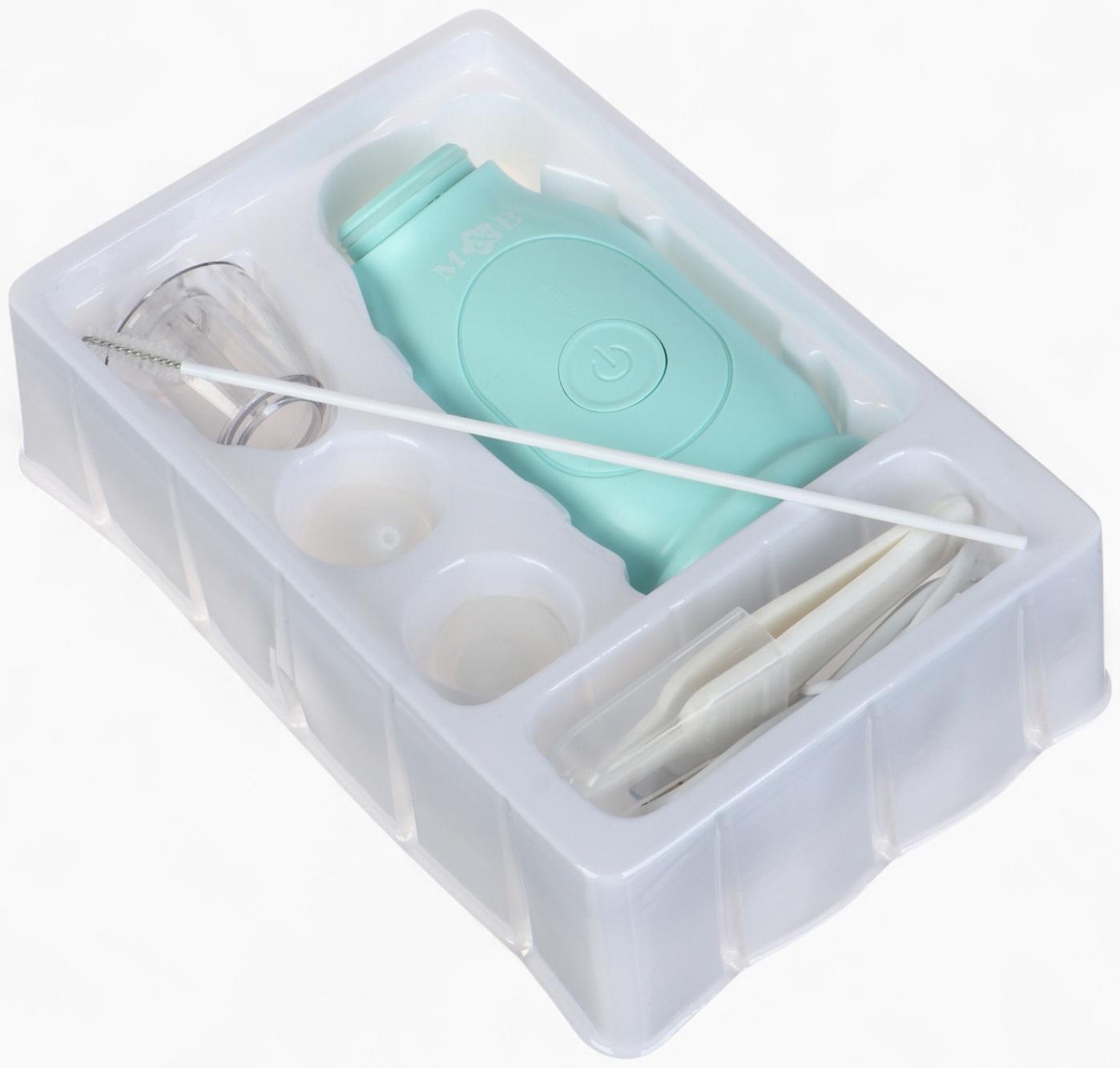 Аспиратор для новорожденных электронный, назальный (набор: 2 насадки, аксессуары, зарядка Type-C)