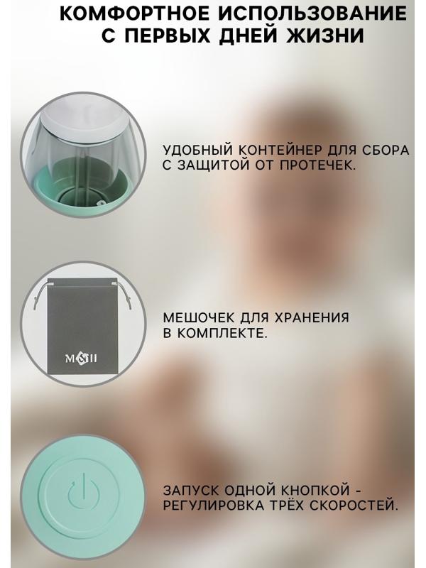 Аспиратор для новорожденных электронный, назальный (набор: 2 насадки, аксессуары, зарядка Type-C)