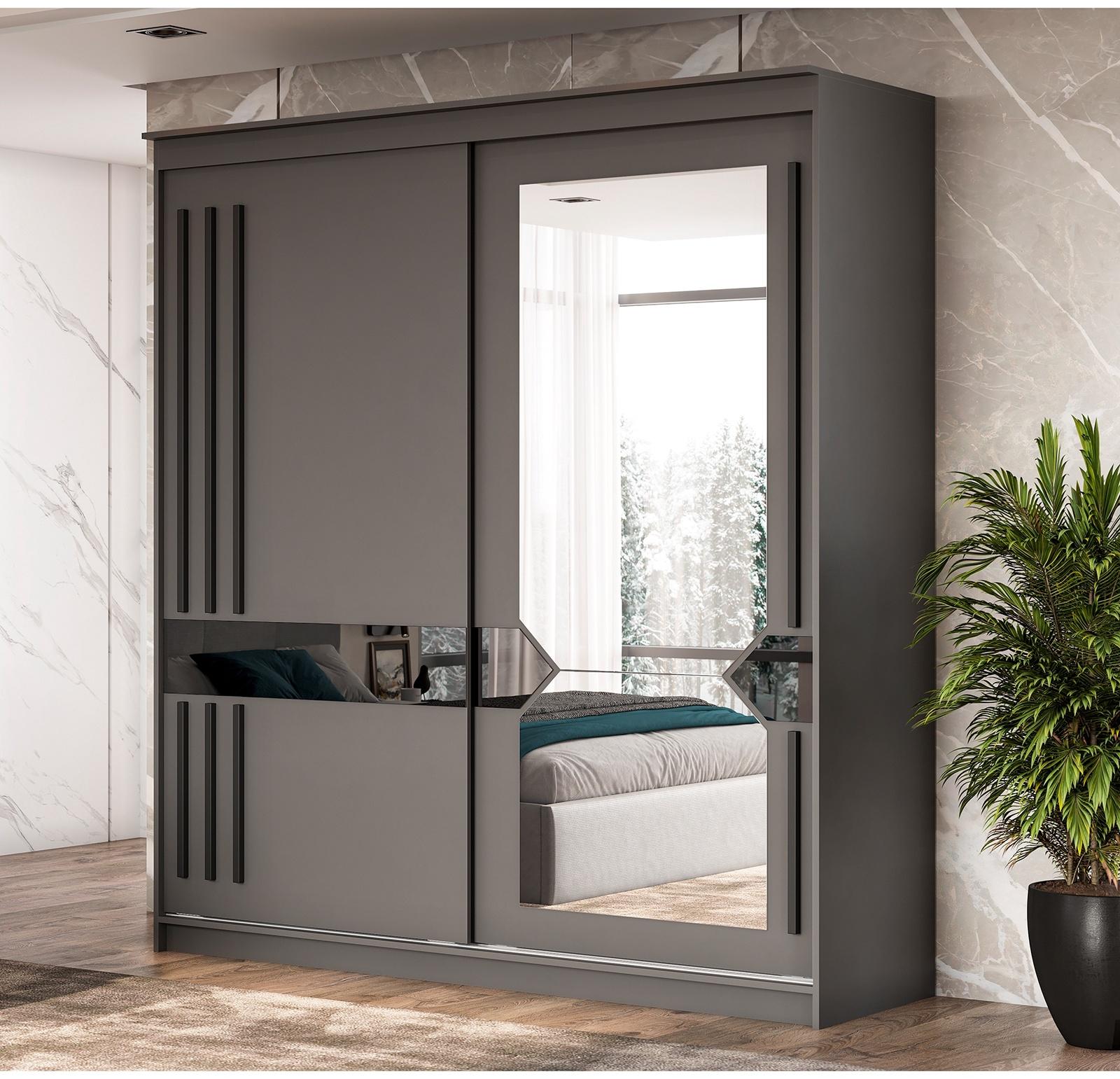 Шкаф – купе «Лайт» №25, 2001×600×2200 мм, цвет графит