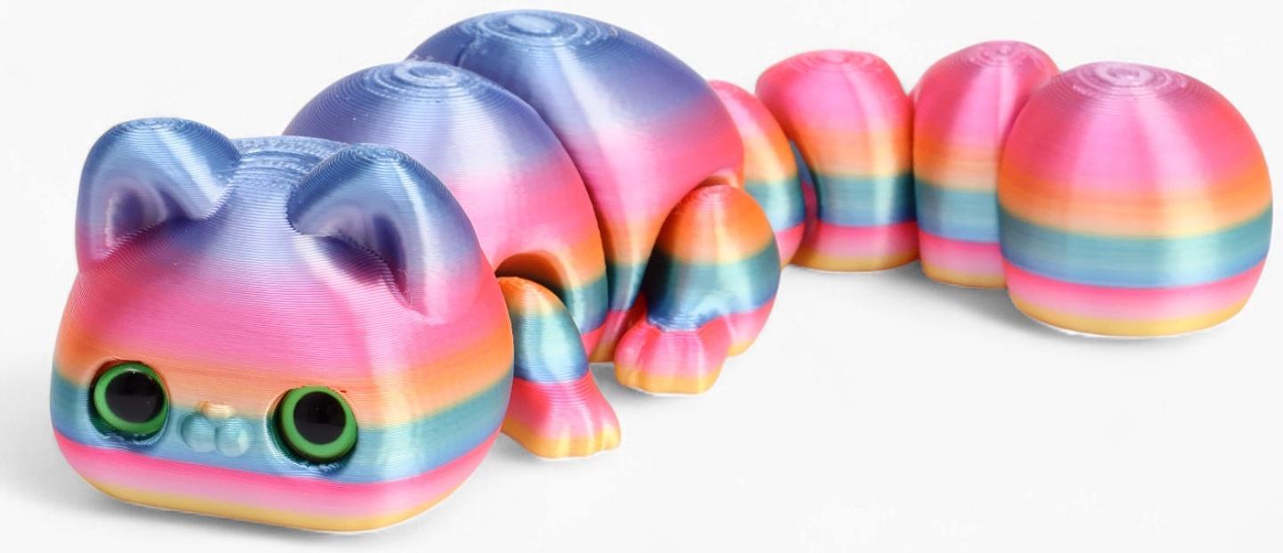 3Д - печатная игрушка «Кошка», подвижная, цвет МИКС